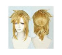 Zelda Breath of the Wild Link Cosplay Wig - Short Golden Ponytail with Heat Resistant Cap