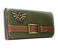 Zelda Tears of The Kingdom Túnica Icónica de Link Héroe del Tiempo Billetera/Cartera Tríptico Bolsillo de Monedas & Porta Tarjetas, Verde