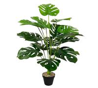 Zelihrdu Grande Plantas Artificiales Decorativas Tropic Árbol Artificial para Interior Exterior Hogar Baño Oficina Jardín Boda Realista Planta Falsa Decoración Leaves (75cm Verde Monstera)