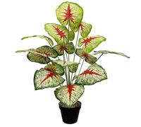 Zelihrdu Grande Plantas Artificiales Decorativas Tropic Árbol Artificial para Interior Exterior Hogar Baño Oficina Jardín Boda Realista Planta Falsa Decoración Leaves (70cm Palma Roja)