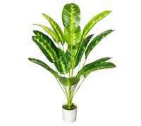 Zelihrdu Grande Plantas Artificiales Decorativas Tropic Árbol Artificial Realista Planta Falsa para Interior y Exterior Hogar Casa Baño Oficina Jardín Boda Decoración (80cm Ave del Paraíso)