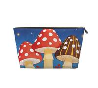 Zelinge Bolsa de maquillaje portátil impermeable para artículos de aseo personal, bolsa de cosméticos portátil de viaje, Mushroom Under Sky-1, One Size