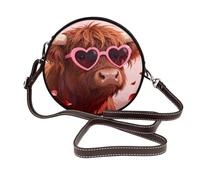 Zelinge Bolso cruzado pequeño para mujer, bolso cruzado compacto e informal, Highland Cow Rose Valentine, Talla única