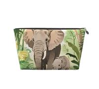 Zelinge Bonita bolsa de maquillaje impermeable con cremallera para bolso, Elefante de acuarela para mam, Talla única