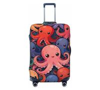 Zelinge Bonita funda lavable para equipaje, protector de maleta de viaje, resistente a los arañazos, Lindas vidas marinas coloridas, for 25-28 Inch Luggages L