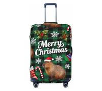 Zelinge Divertida funda de equipaje de viaje, funda antiarañazos, Funny Christmas Capybara Green, for 18-21 Inch Luggages S