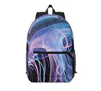 Zelinge Fantasy - Mochila de mano con diseño de medusas de neón para laptop de 13 pulgadas para portátiles de 13 a 14 pulgadas