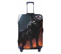 Zelinge Funda elástica lavable para maleta, resistente a los arañazos, Fantasy Wolf Night, for 18-21 Inch Luggages S