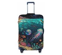 Zelinge Funda elástica lavable para maleta, resistente a los arañazos, Space And Marine, for 29-32 Inch Luggages XL