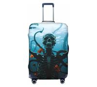 Zelinge Funda elástica para equipaje de viaje, antiarañazos, Skeleton Under Sea-1, for 18-21 Inch Luggages S
