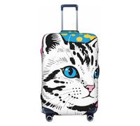 Zelinge Funda elástica para equipaje de viaje, resistente a los arañazos, Blue Eyes Cat Colorful, for 18-21 Inch Luggages S