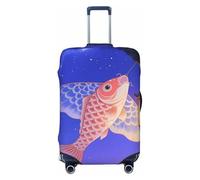 Zelinge Funda elástica para equipaje de viaje, resistente a los arañazos, Fantasy Koi Fish Night, for 22-24 Inch Luggages M