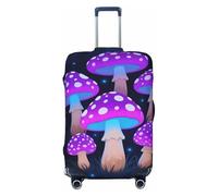 Zelinge Funda elástica para equipaje, funda protectora para maleta de viaje, resistente a los arañazos, Fantasy Mushrooms Purple Night, for 25-28 Inch Luggages L