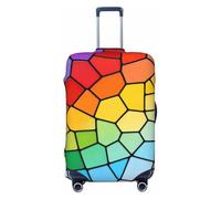 Zelinge Funda elástica para equipaje, protector de maleta de viaje, resistente a los arañazos, Stained Glass Pattern , for 22-24 Inch Luggages M