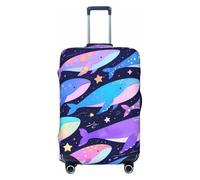 Zelinge Funda lavable para equipaje de viaje, antiarañazos, Dreamy Whale Purple, for 22-24 Inch Luggages M