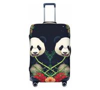 Zelinge Funda para equipaje de viaje, funda para maleta de viaje, resistente a los arañazos, Pandas Flowers In Night Sky, for 25-28 Inch Luggages L