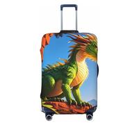 Zelinge Funda protectora lavable para equipaje de viaje, antiarañazos, Dragon Under Sky, for 22-24 Inch Luggages M