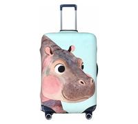 Zelinge Funda protectora para equipaje de viaje, antiarañazos, Lindo retrato de hipopótamo acuarela, for 25-28 Inch Luggages L