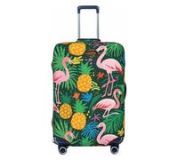 Zelinge Fundas de equipaje para maleta, funda antiarañazos, Flamingo Piña Verde, for 25-28 Inch Luggages L