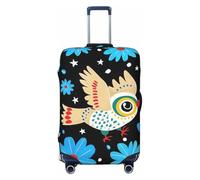 Zelinge Fundas de equipaje para maleta, fundas protectoras resistentes a los arañazos, Bird Among Blue Flowers On Black, for 18-21 Inch Luggages S