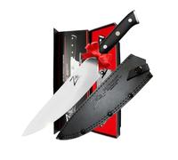 Zelite Infinity Cuchillos Cocina Cuchillo de Chef 20cm - Serie Alemana Alpha-Royal - Cuchillos Cocina Profesional Acero Inoxidable Alemán - Cuchillos Japoneses con Mango de Pakkawood y Funda de Cuero