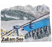 Zell am See - Imán austriaco para nevera, recuerdo de turismo, decoración 3D, colección artesanal