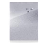 Zeller 11119 Tablero Magnético, Acero Inoxidable, Gris, 80x60x3 cm