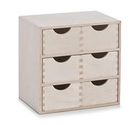 Zeller 13192 Cajonera, 6 Cajones, Madera, Marrón, 28x20x27.5 cm