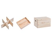 Zeller 13325 - Caja, Madera, Natural, 30 x 20 cm, Madera, 40 x 30 x 24 cm
