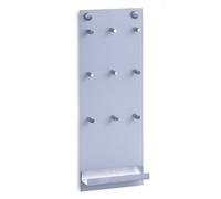 Zeller 13879 Tablero para Llaves, Vidrio, Gris, 15x6x40 cm