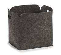 Zeller 14369 - Cesta de almacenaje, Alta, Fieltro, Antracita, Fieltro, Antracita, 36 x 28 x 36 cm