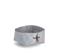 Zeller 14450 - Cesta de almacenaje (fieltro, 13,5 x 13,5 x 7,5 cm), color gris claro