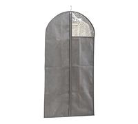 Zeller 14612 Funda para Ropa con Ventana, Papel, plástico, Gris, 60 x 120 x 1 cm