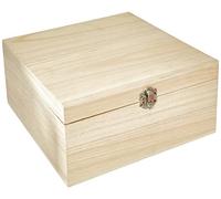 Zeller 15126 Caja de Almacenaje, Madera, Marrón, 23x23x10.5 cm