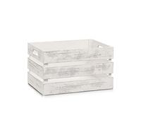 Zeller 15131 Caja de Almacenamiento, Madera, Blanco, 35x25x20,5 cm