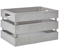 Zeller 15136 Caja de Almacenamiento, Madera, Gris, 31x21x19,5 cm