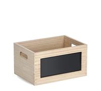 Zeller 15174 - Caja multiusos con pizarra (madera, 28 x 20 x 15 cm)