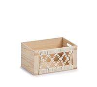 Zeller 15188 Boho - Caja de almacenaje (madera, 30 x 20 x 16 cm)