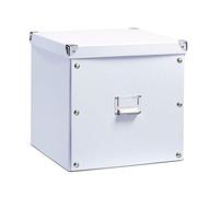 Zeller 17620 Caja de Almacenaje, Cartón, Cardboard, Blanco, 33.5x33x32 cm