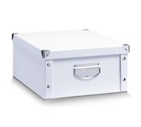 Zeller 17764 40 x 33 x 17 cm Storage Box Cardboard, White 28 x 28 x 13 cm White