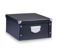Zeller 17928 Caja de Almacenaje, Cardboard, Negro, 40x33x17 cm