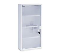 Zeller 18122 Armario para Medicinas, Metal, Blanco, 30x12x60 cm