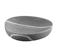Zeller 18300 Jabonera, Efecto Piedra, Plástico, Gris, 12x12x2.2000000000000002 cm