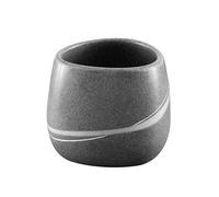 Zeller 18302 Vaso de Enjuague, Efecto Piedra, Plástico, Gris, 9.1999999999999993x9.5x8 cm