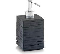 Zeller 18316 Dispensador de Jabón, Poli Resina, Plástico, Negro, 8x8x16 cm