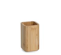 Zeller 18926 - Vaso para cepillos de Dientes (bambú, 7 x 7 x 11,4 cm)