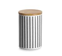 Zeller 19352 - Tarro con tapa de bambú (1000 ml, metal, 10,5 x 16,2 cm de diámetro, 10,5 x 16,2 cm)