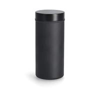 Zeller 19487 - Tarro de cristal con tapa metálica (1250 ml, diámetro de 10 x 22,5 cm), color negro
