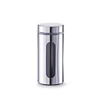 Zeller 19947 - Tarro de Cristal (1000 ml, 10,2 x 23 cm), Color Cromo