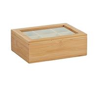 Zeller 2057812 Caja Bamboo Tea Bag 21 x 16 x 8 cm